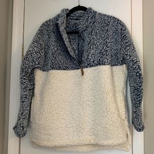 Quarter zip Sherpa jacket